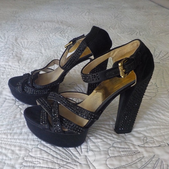 Michael Kors Rhinestone Ankle Heels - Picture 1 of 10